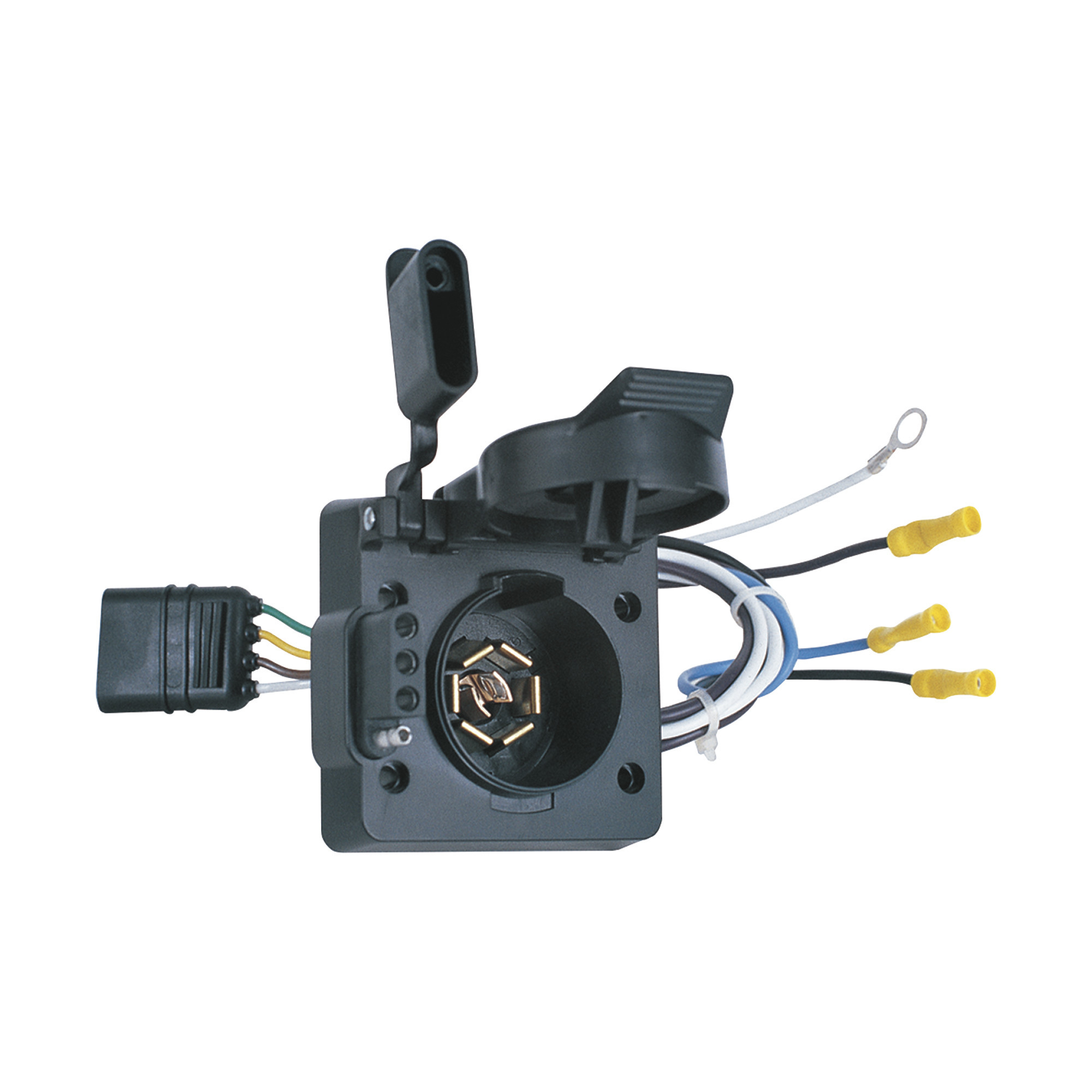 Hopkins Towing Solutions Multi-Tow Trailer Light Wiring Connector, 4 Flat to 7 Blade and 4 Flat, Model# 47185